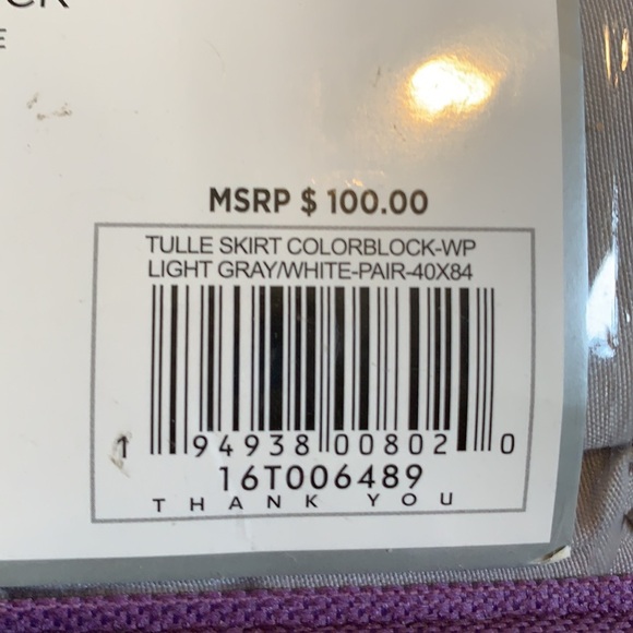 Lush Decor Tulle Skirt Colorblock Window Curtains - Picture 7 of 7